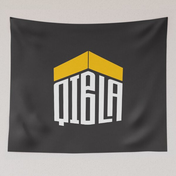 Item preview, Qibla Kaaba Isometric Typography Minimalist Islamic Art Gift designed and sold by Miniature Store.
