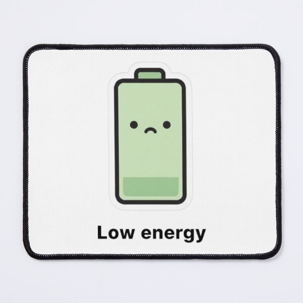 Item preview, Low Energy Battery Sticker – Minimal Relatable Burnout Humor designed and sold by Vegasstickers.