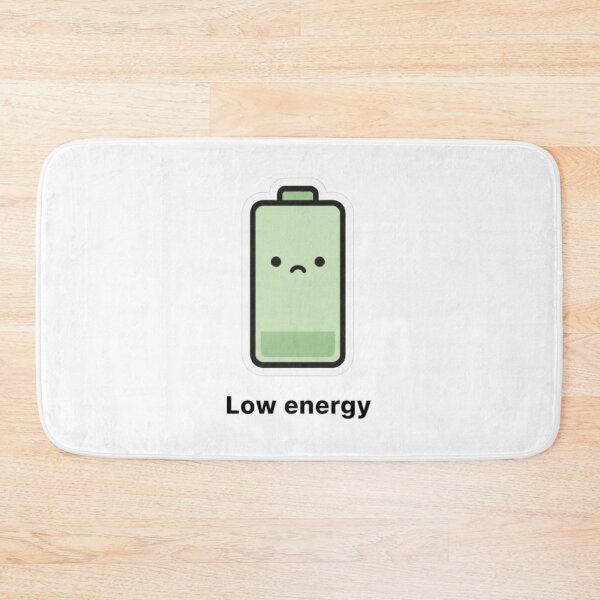 Item preview, Low Energy Battery Sticker – Minimal Relatable Burnout Humor designed and sold by Vegasstickers.