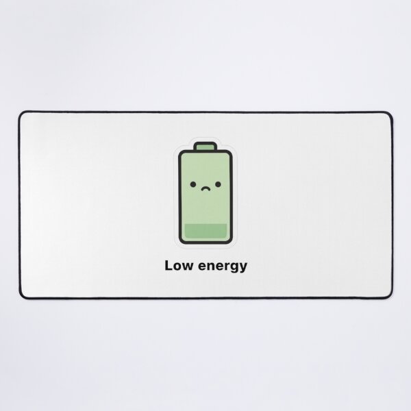 Item preview, Low Energy Battery Sticker – Minimal Relatable Burnout Humor designed and sold by Vegasstickers.