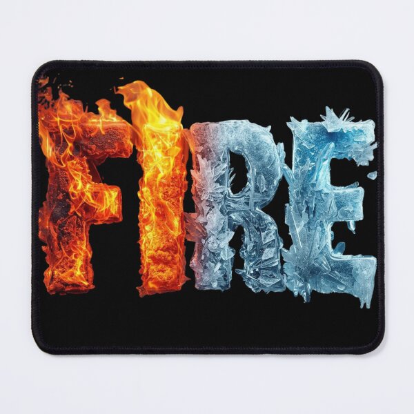 Item preview, Fire and Ice Elemental Typography - Epic Fantasy Text Art designed and sold by PACS0011.