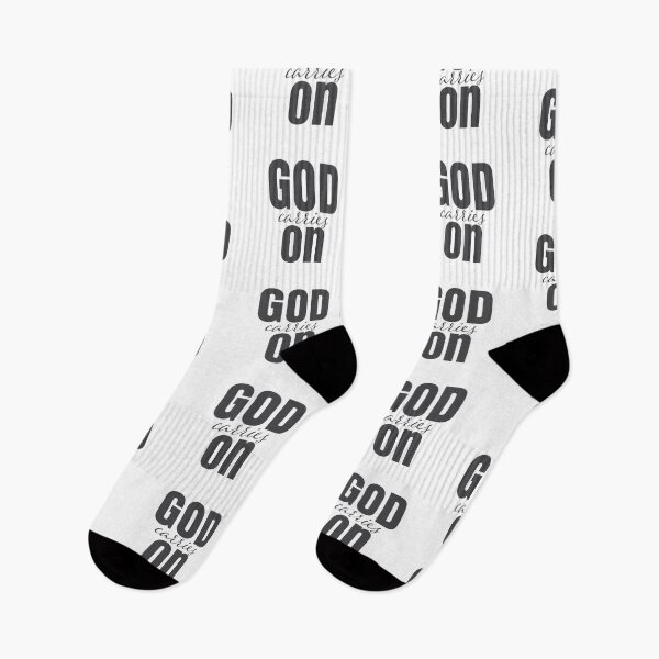 Item preview, God Carries On – Christian Faith Typography T-Shirt Design designed and sold by CrossCrafted.