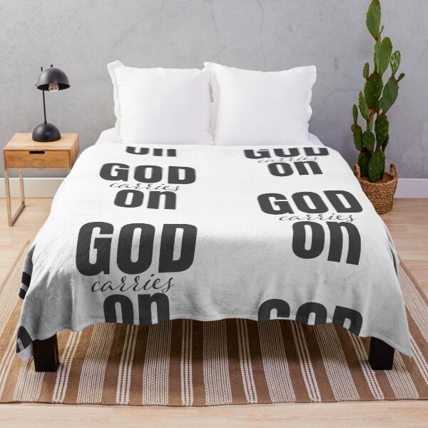 Item preview, God Carries On – Christian Faith Typography T-Shirt Design designed and sold by CrossCrafted.