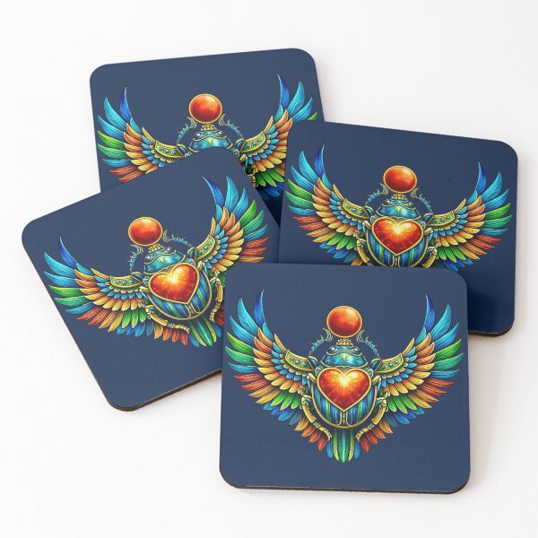 Item preview, Egyptian Winged Heart Scarab - Sacred Symbol designed and sold by Myra365Art.
