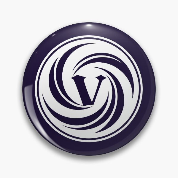 Item preview, Letter V Monogram - Vortex Samurai Crest (White on Dark) designed and sold by ZenCircle.