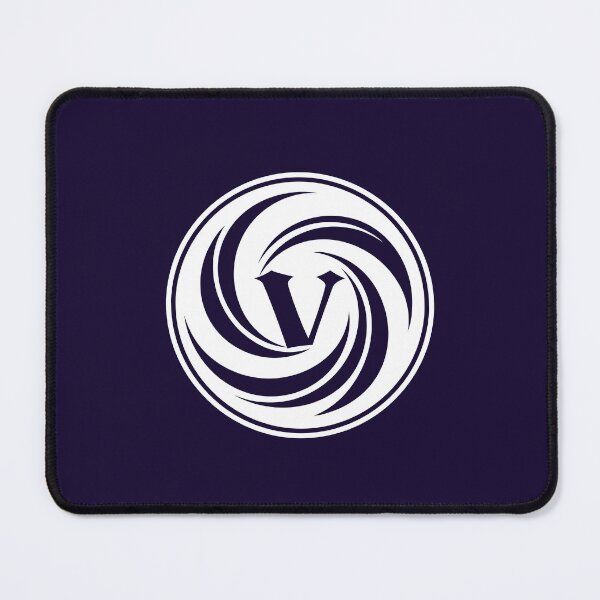 Item preview, Letter V Monogram - Vortex Samurai Crest (White on Dark) designed and sold by ZenCircle.