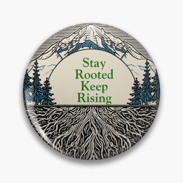 Item preview, Stay Rooted Keep Rising - Vintage Mountain & Tree Roots Nature Graphic designed and sold by Jira-Indejang.