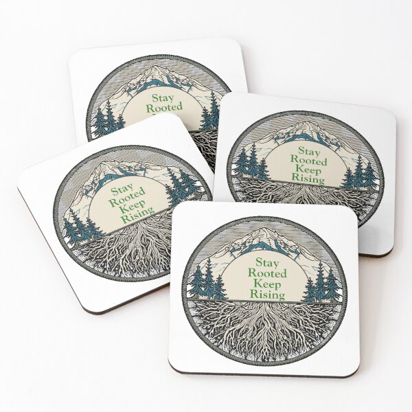 Item preview, Stay Rooted Keep Rising - Vintage Mountain & Tree Roots Nature Graphic designed and sold by Jira-Indejang.