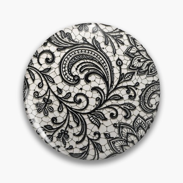 Item preview, Black Lace Floral Filigree Seamless Pattern designed and sold by Kaleidoscope Print.