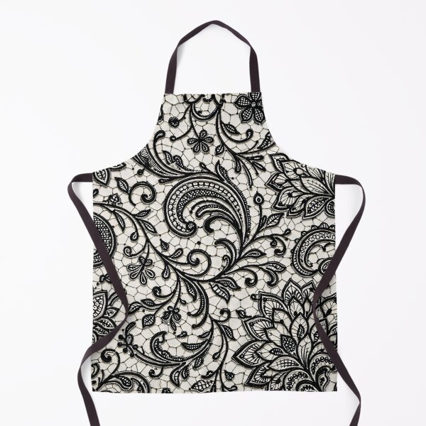 Item preview, Black Lace Floral Filigree Seamless Pattern designed and sold by Kaleidoscope Print.
