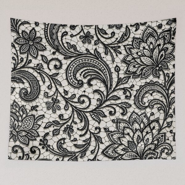 Item preview, Black Lace Floral Filigree Seamless Pattern designed and sold by Kaleidoscope Print.