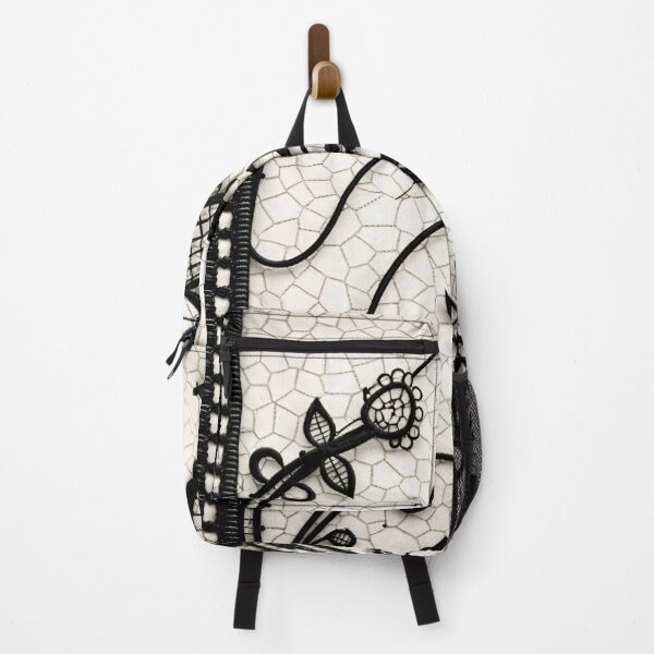 Item preview, Black Lace Butterfly & Floral Appliqué Pattern designed and sold by Kaleidoscope Print.