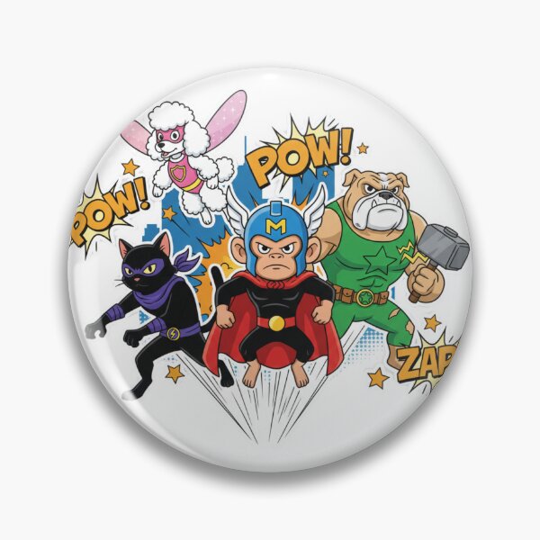 Item preview, Animal Avengers – Retro Comic Hero Squad designed and sold by Unwrapfashion.