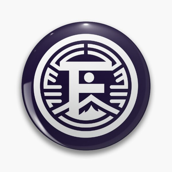Item preview, Letter F Monogram - Mt. Fuji Samurai Crest (White on Dark) designed and sold by ZenCircle.