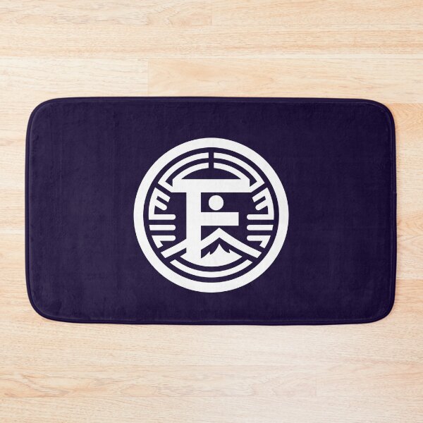 Item preview, Letter F Monogram - Mt. Fuji Samurai Crest (White on Dark) designed and sold by ZenCircle.