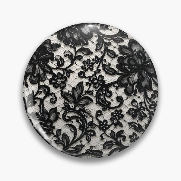 Item preview, Elegant Black Chantilly Lace Floral Pattern designed and sold by Kaleidoscope Print.