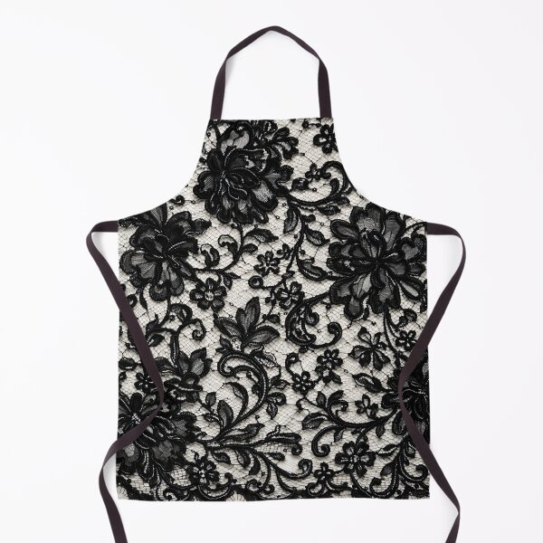 Item preview, Elegant Black Chantilly Lace Floral Pattern designed and sold by Kaleidoscope Print.