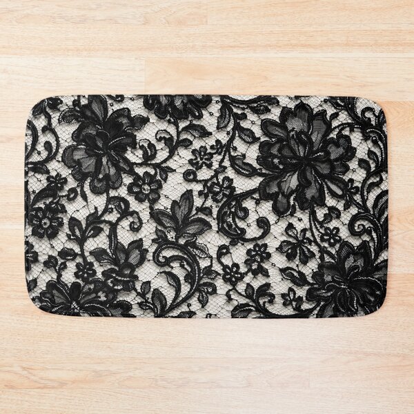 Item preview, Elegant Black Chantilly Lace Floral Pattern designed and sold by Kaleidoscope Print.