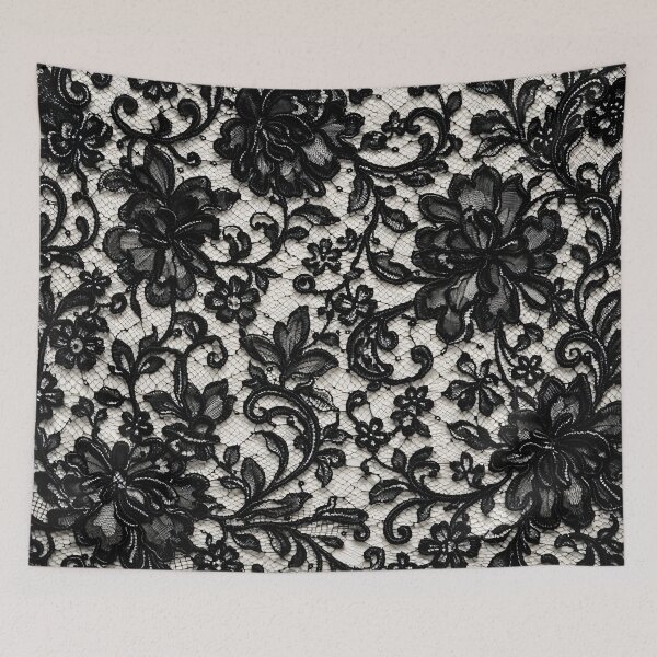 Item preview, Elegant Black Chantilly Lace Floral Pattern designed and sold by Kaleidoscope Print.