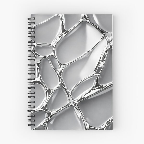 Item preview, Liquid Chrome Mosaic — Silver Abstract Cells designed and sold by Kaleidoscope Print.