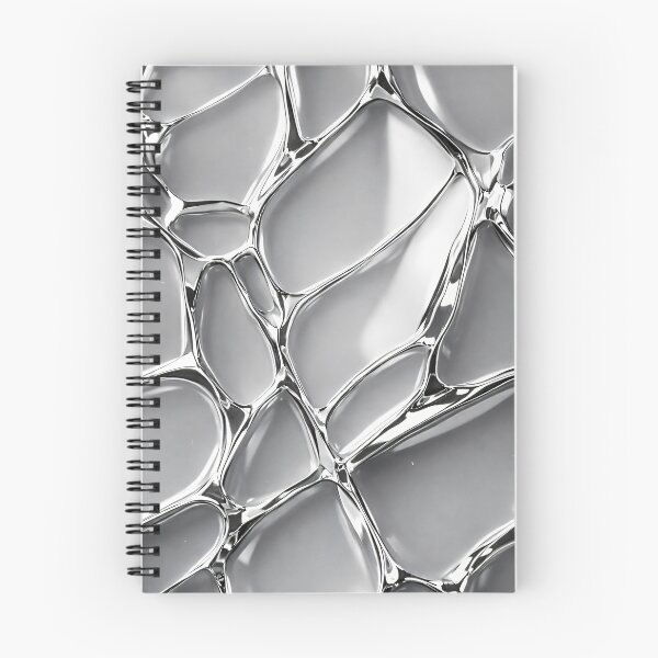Item preview, Liquid Chrome Mosaic — Silver Abstract Cells designed and sold by Kaleidoscope Print.