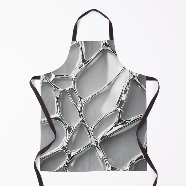 Item preview, Liquid Chrome Mosaic — Silver Abstract Cells designed and sold by Kaleidoscope Print.
