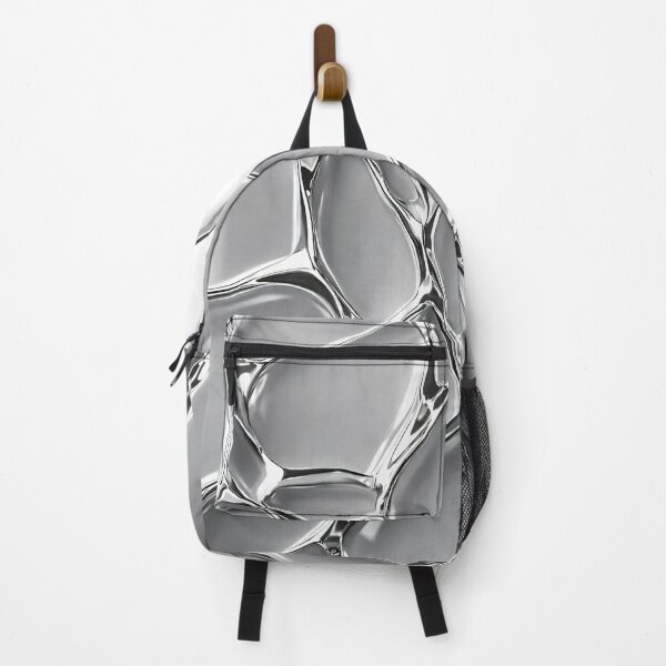 Item preview, Liquid Chrome Mosaic — Silver Abstract Cells designed and sold by Kaleidoscope Print.