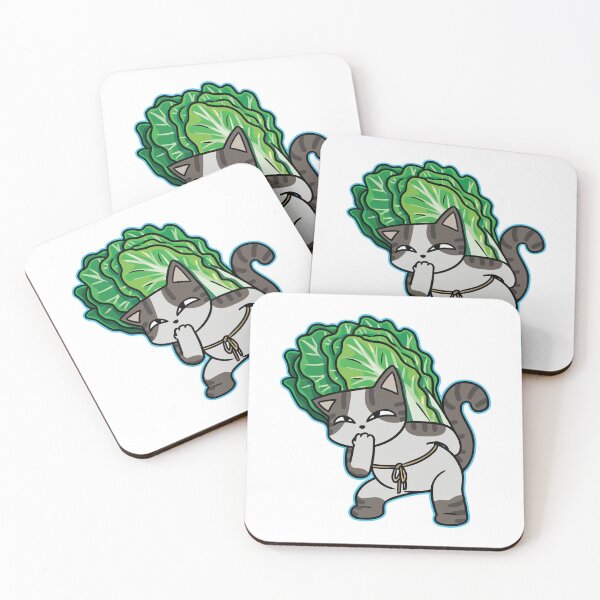 Item preview, Cute Shy Cat Wearing Cabbage Hat designed and sold by fspwbv.