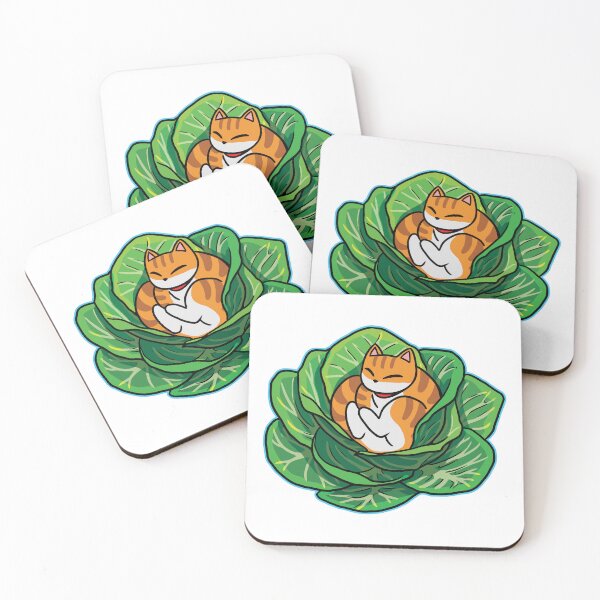 Item preview, Cozy Orange Cat Sleeping in Cabbage designed and sold by fspwbv.