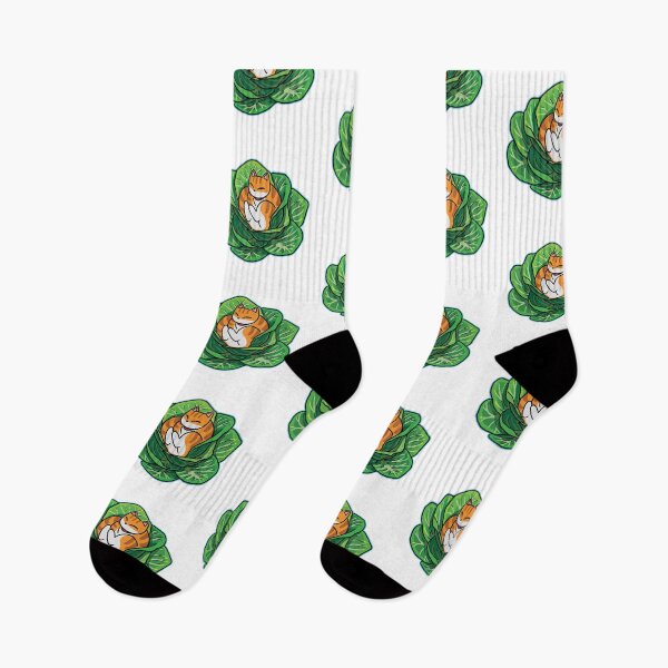 Item preview, Cozy Orange Cat Sleeping in Cabbage designed and sold by fspwbv.