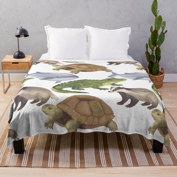 Item preview, Watercolor painted ocan reptile animals themed designed and sold by SILVERAPPLE.
