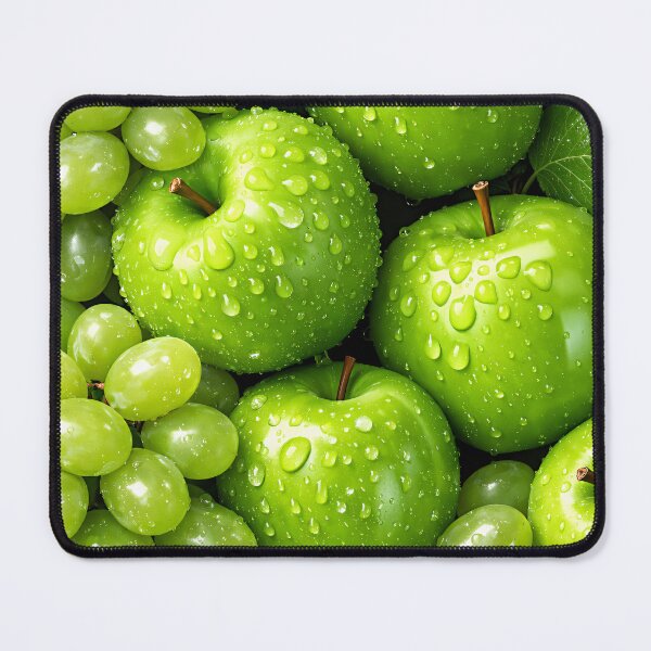 Item preview, Fresh Green Apples & Grapes — Juicy Dew Drops designed and sold by Kaleidoscope Print.