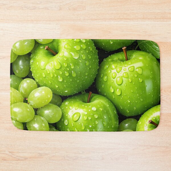 Item preview, Fresh Green Apples & Grapes — Juicy Dew Drops designed and sold by Kaleidoscope Print.