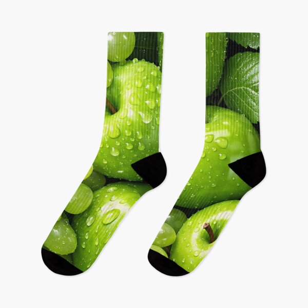 Item preview, Fresh Green Apples & Grapes — Juicy Dew Drops designed and sold by Kaleidoscope Print.