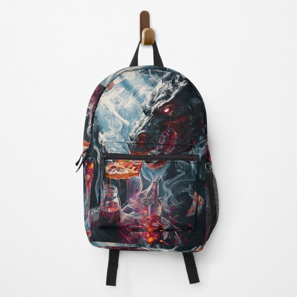 Item preview, Infernal Pizza Dragon – Dark Fantasy Surreal Beast Art designed and sold by Grafititee.