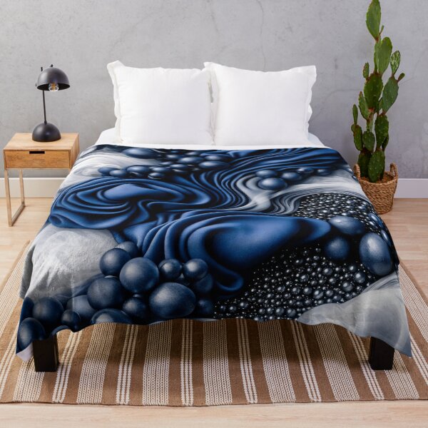 Item preview, Midnight Blue Satin & Silver Mist — Abstract Luxury Texture designed and sold by Kaleidoscope Print.