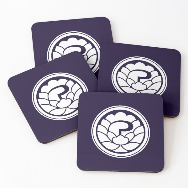 Item preview, Letter P Monogram - Peony Samurai Crest (White on Dark) designed and sold by ZenCircle.
