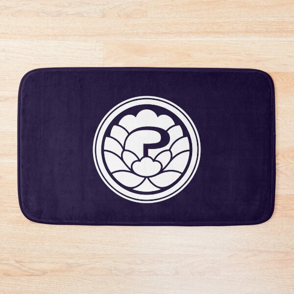 Item preview, Letter P Monogram - Peony Samurai Crest (White on Dark) designed and sold by ZenCircle.