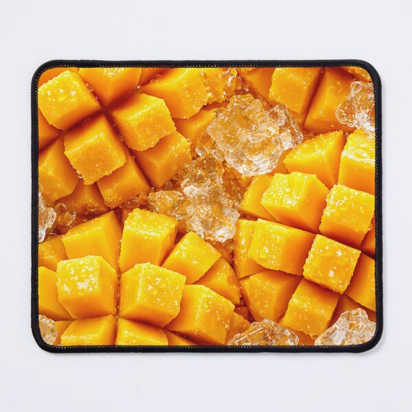 Item preview, Juicy Mango Cubes on Ice — Tropical Summer Pattern designed and sold by Kaleidoscope Print.