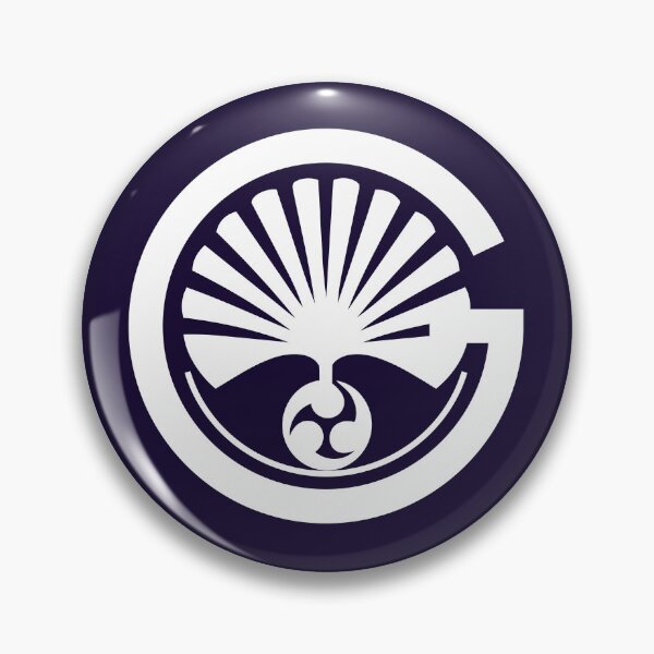 Item preview, Letter G Monogram - Ginkgo Samurai Crest (White on Dark) designed and sold by ZenCircle.