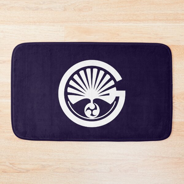 Item preview, Letter G Monogram - Ginkgo Samurai Crest (White on Dark) designed and sold by ZenCircle.