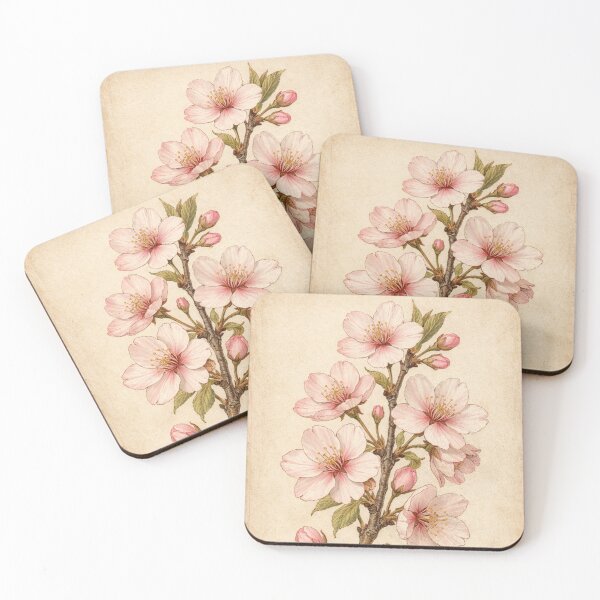 Item preview, Vintage Sakura Botanical Print – Cherry Blossom Wall Art (Prunus Serrulata) designed and sold by Darlin8888.