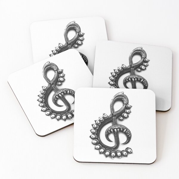 Item preview, Gothic Tentacle Treble Clef – Dark Surreal Music Illustration designed and sold by inkoutninja.