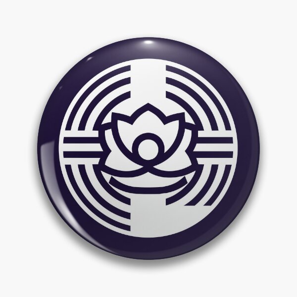 Item preview, Letter L Monogram - Lotus Samurai Crest (White on Dark) designed and sold by ZenCircle.