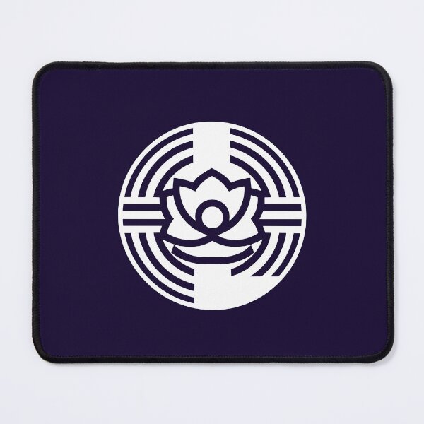 Item preview, Letter L Monogram - Lotus Samurai Crest (White on Dark) designed and sold by ZenCircle.