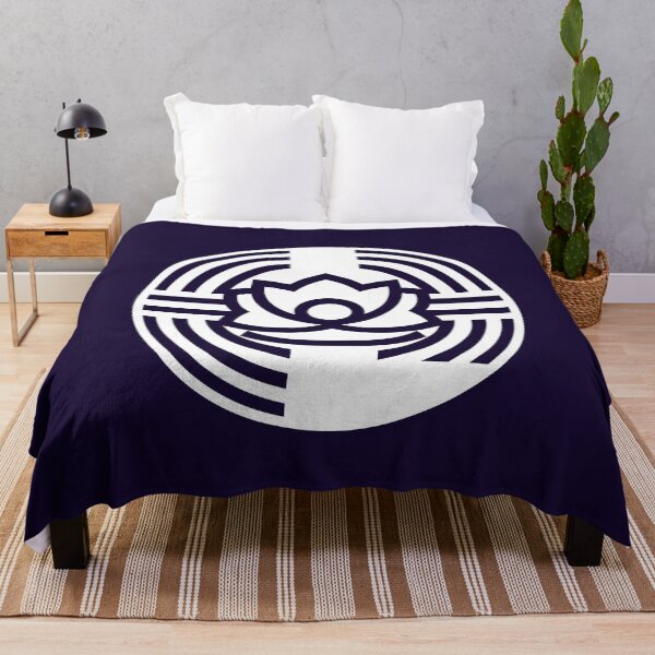 Item preview, Letter L Monogram - Lotus Samurai Crest (White on Dark) designed and sold by ZenCircle.