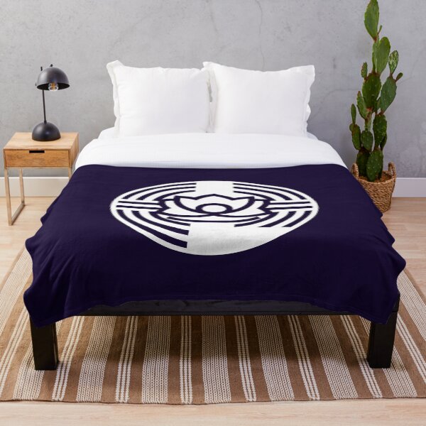 Aperçu de l'œuvre Monogramme lettre L - Blason du samouraï lotus (blanc sur fond foncé) créée et vendue par ZenCircle.