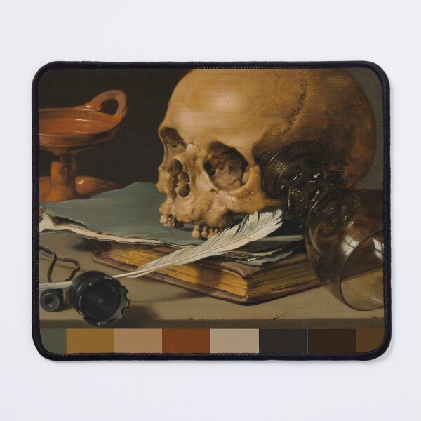 Item preview, Still Life with Skull and Quill (1628) by Pieter Claesz designed and sold by artisamalady.