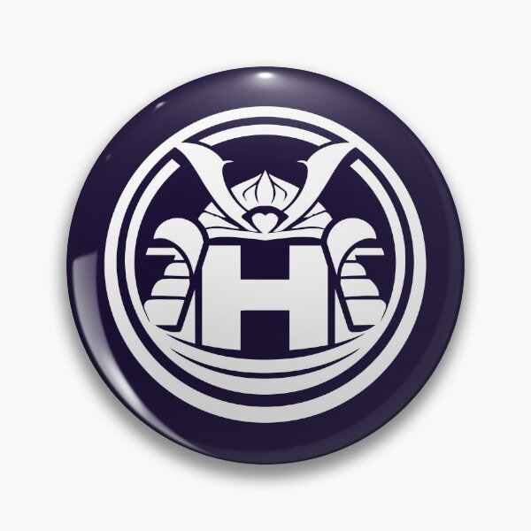 Item preview, Letter H Monogram - Helmet Samurai Crest (White on Dark) designed and sold by ZenCircle.
