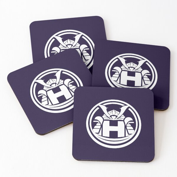 Item preview, Letter H Monogram - Helmet Samurai Crest (White on Dark) designed and sold by ZenCircle.